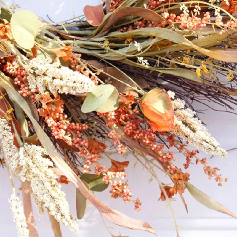 24-Inch Fall Harvest Gold Wheat Wreath
