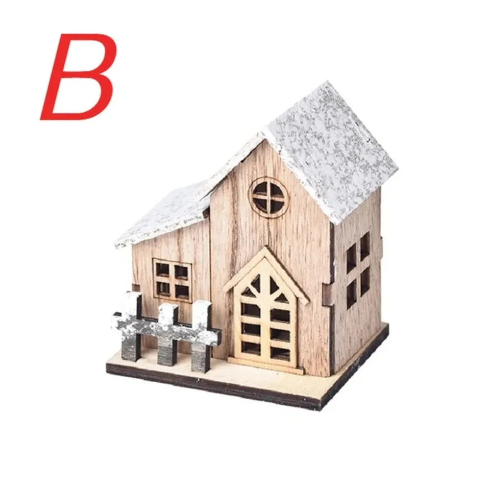 Christmas LED Wooden House Light – Christmas Decoration