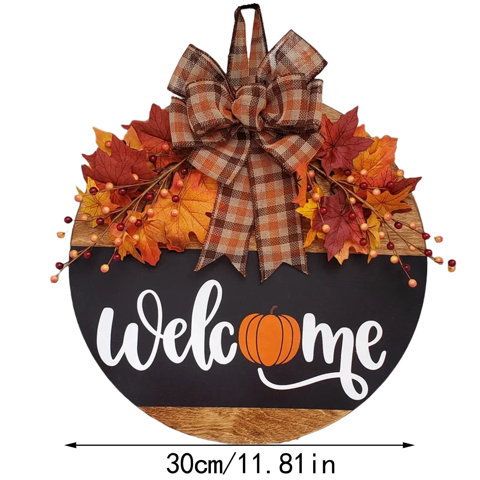 Fall Front Door Decor – Pumpkin Welcome Door Hanger