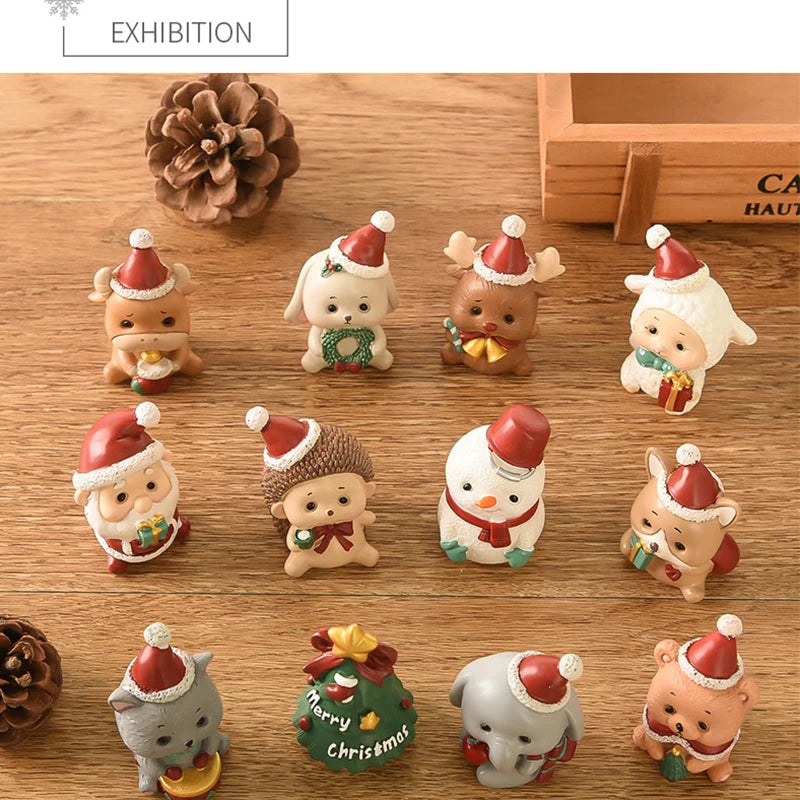 Christmas Resin Family Small Animal Ornaments