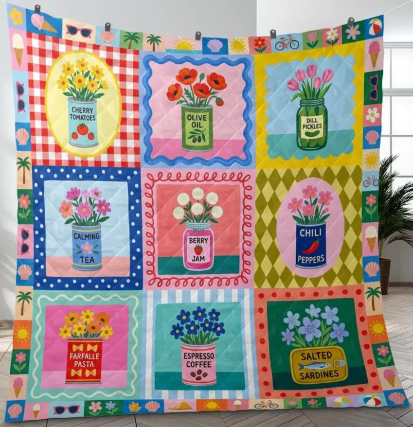 Spooky Halloween Ghost Quilt Blanket