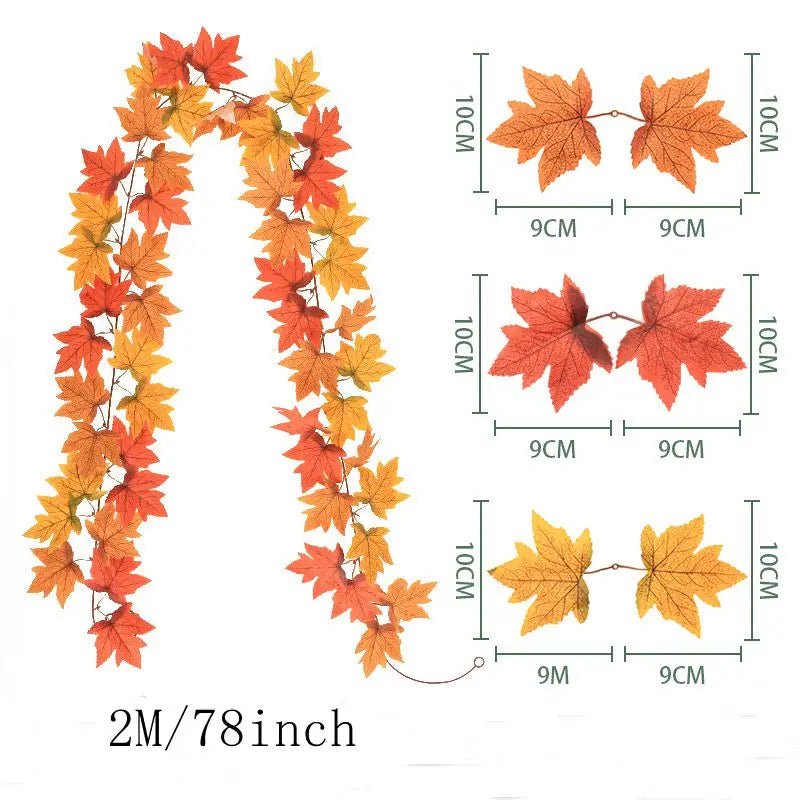 1.2M Autumn Maple Leaf Garland