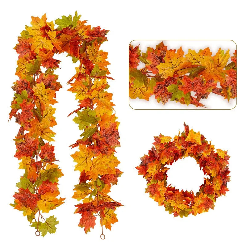 1.2M Autumn Maple Leaf Garland