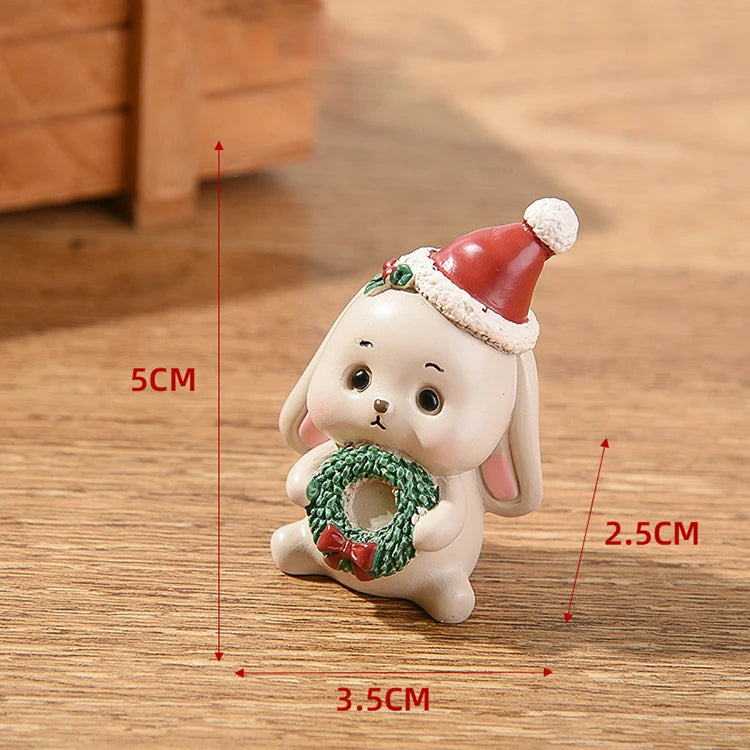 Christmas Resin Family Small Animal Ornaments