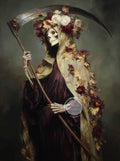 Gothic Grim Reaper Wall Art – Vintage Halloween Canvas Print