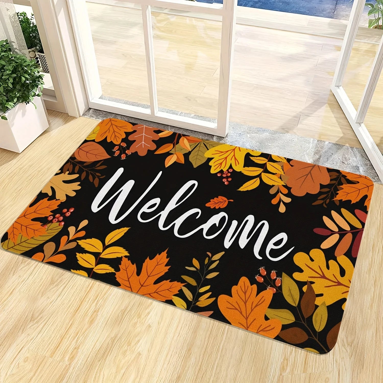 Autumn Maple Leaf Non-Slip Fall Floor Mat