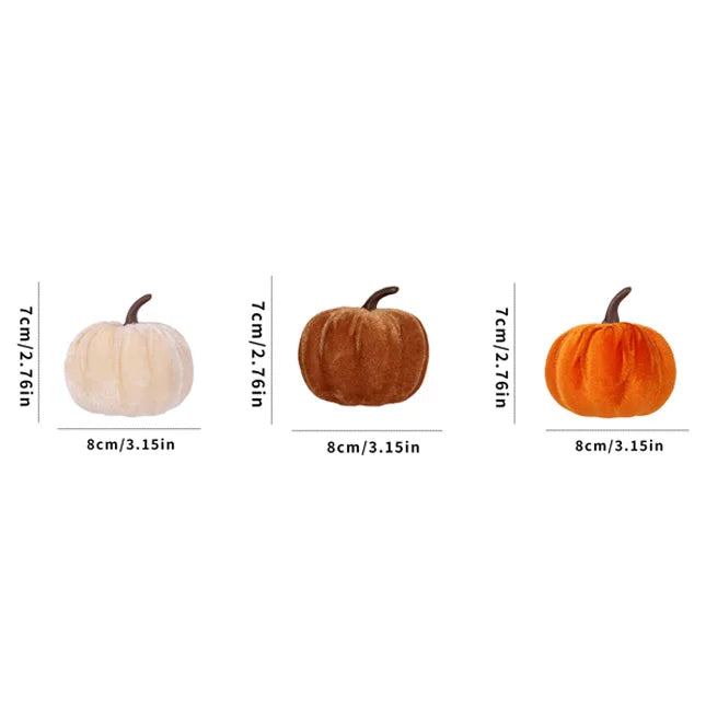 Artificial Velvet Pumpkins Decor