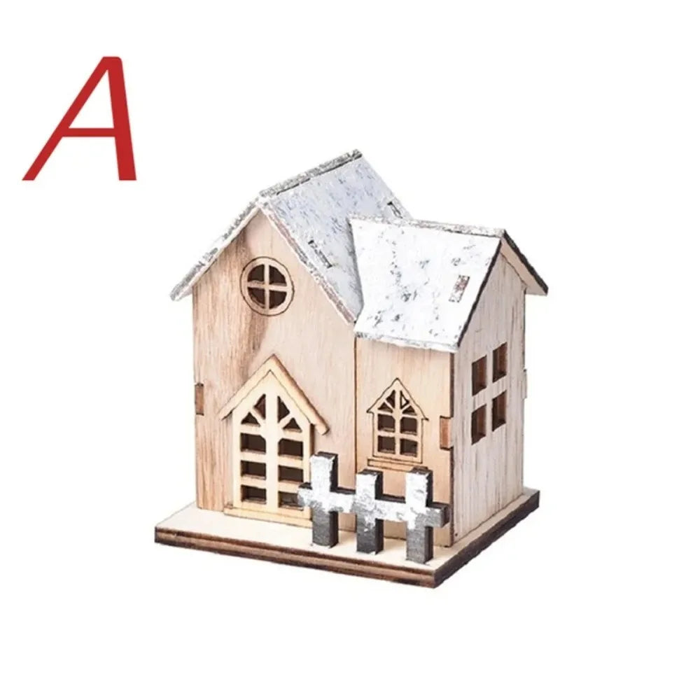 Christmas LED Wooden House Light – Christmas Decoration