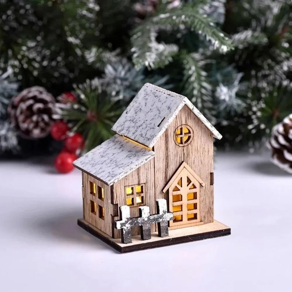Christmas LED Wooden House Light – Christmas Decoration
