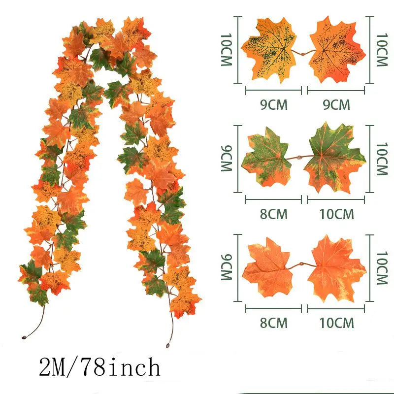 1.2M Autumn Maple Leaf Garland