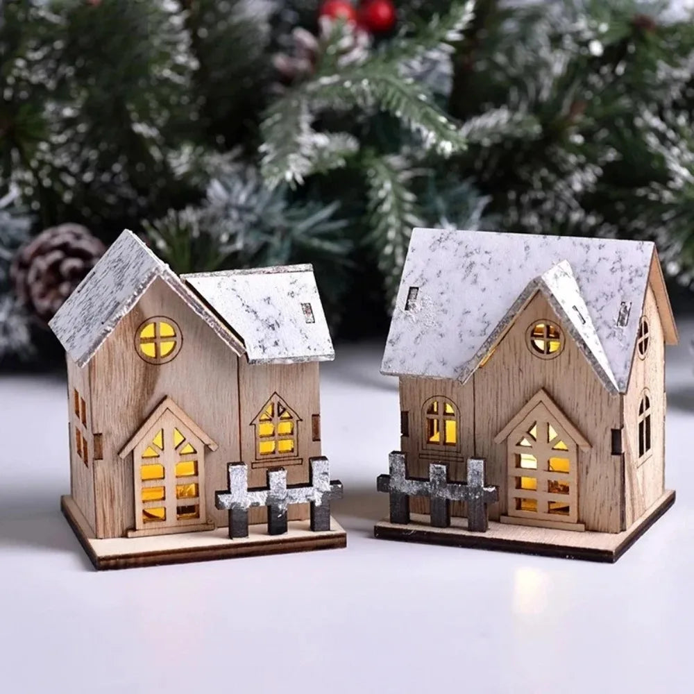 Christmas LED Wooden House Light – Christmas Decoration
