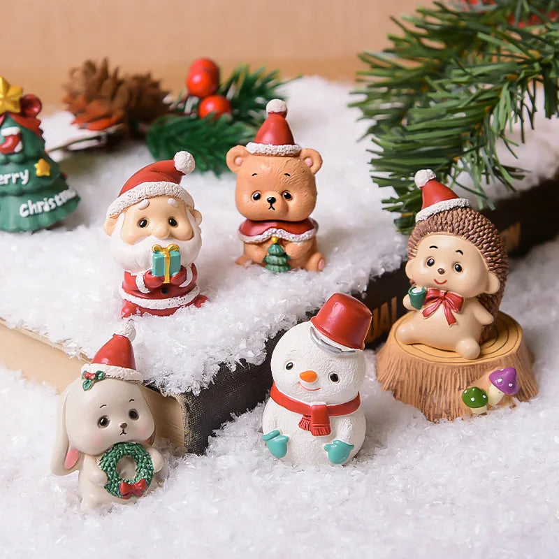 Christmas Resin Family Small Animal Ornaments