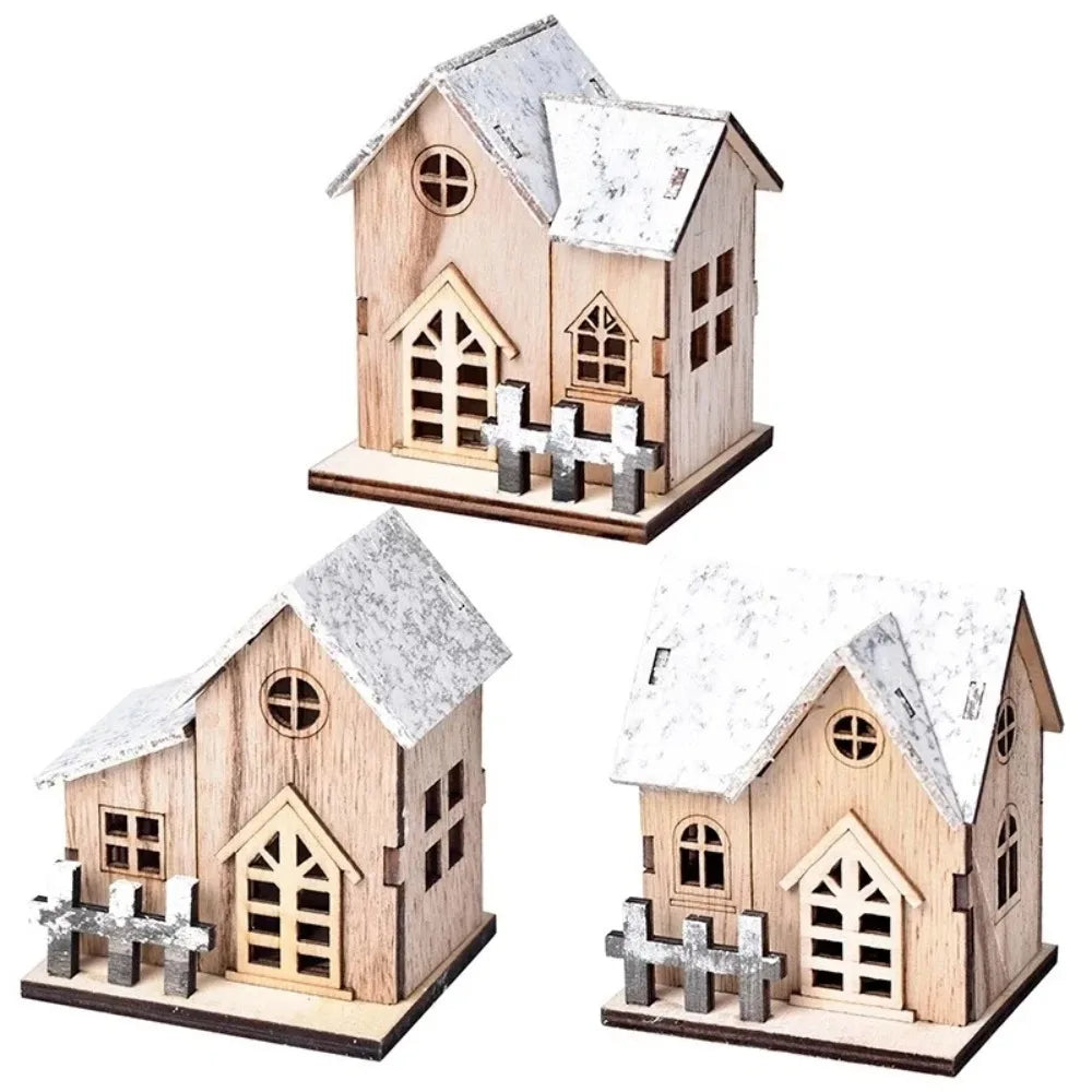 Christmas LED Wooden House Light – Christmas Decoration