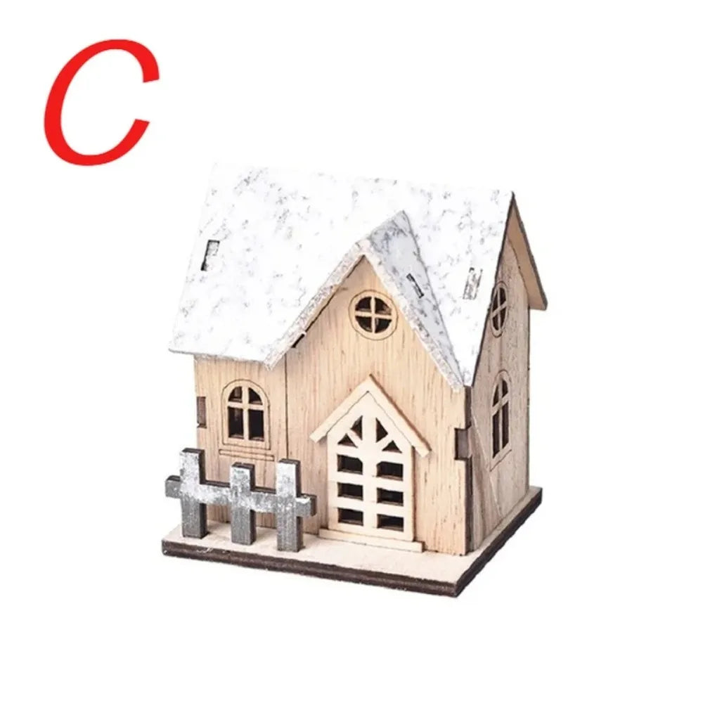Christmas LED Wooden House Light – Christmas Decoration
