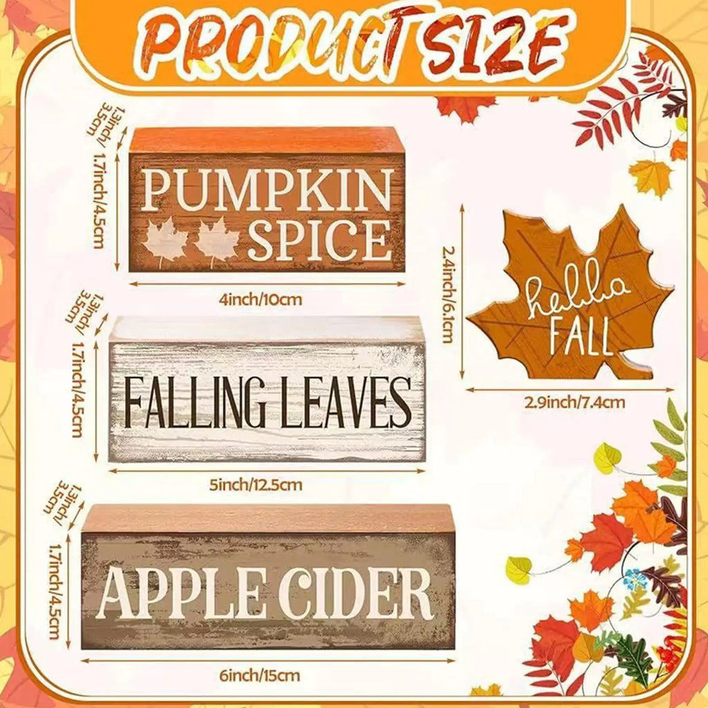 Fall Tiered Tray Decor – Wooden Maple Leaf Table Centerpiece