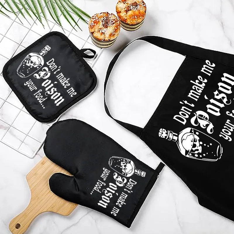 Funny Halloween Pot Holder & Oven Mitt