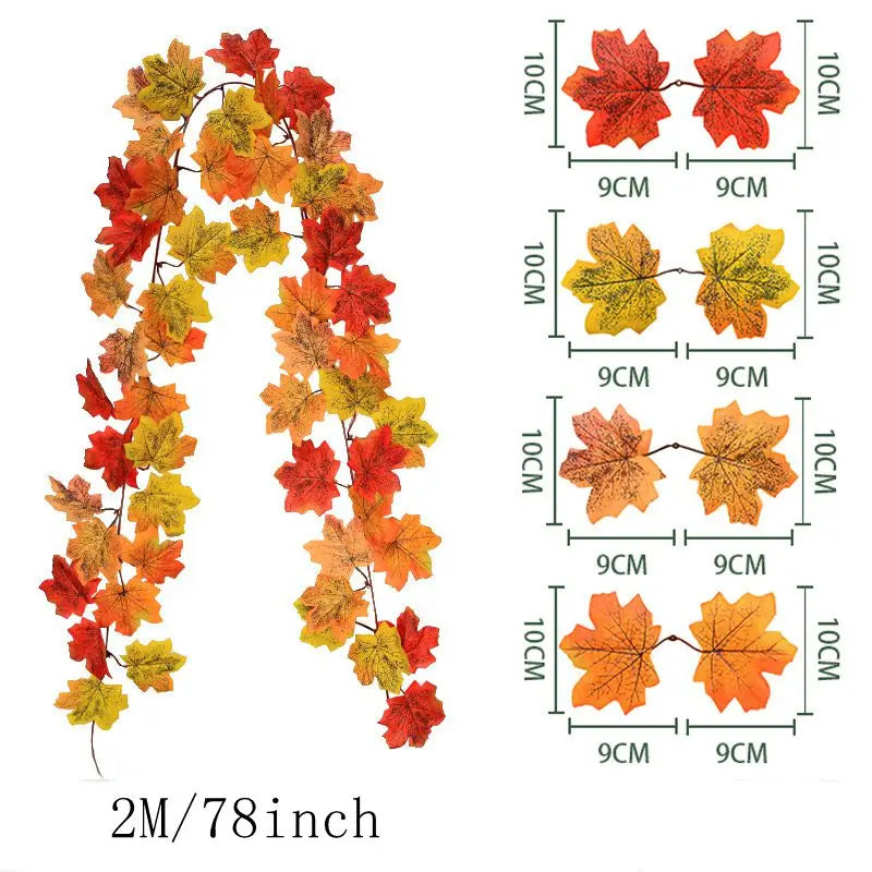 1.2M Autumn Maple Leaf Garland
