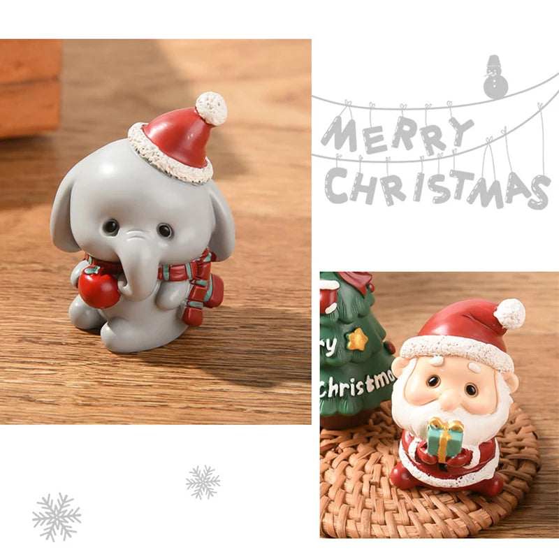 Christmas Resin Family Small Animal Ornaments