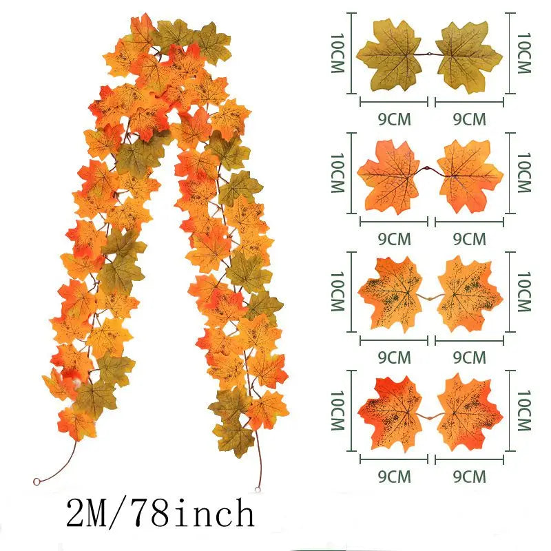 1.2M Autumn Maple Leaf Garland