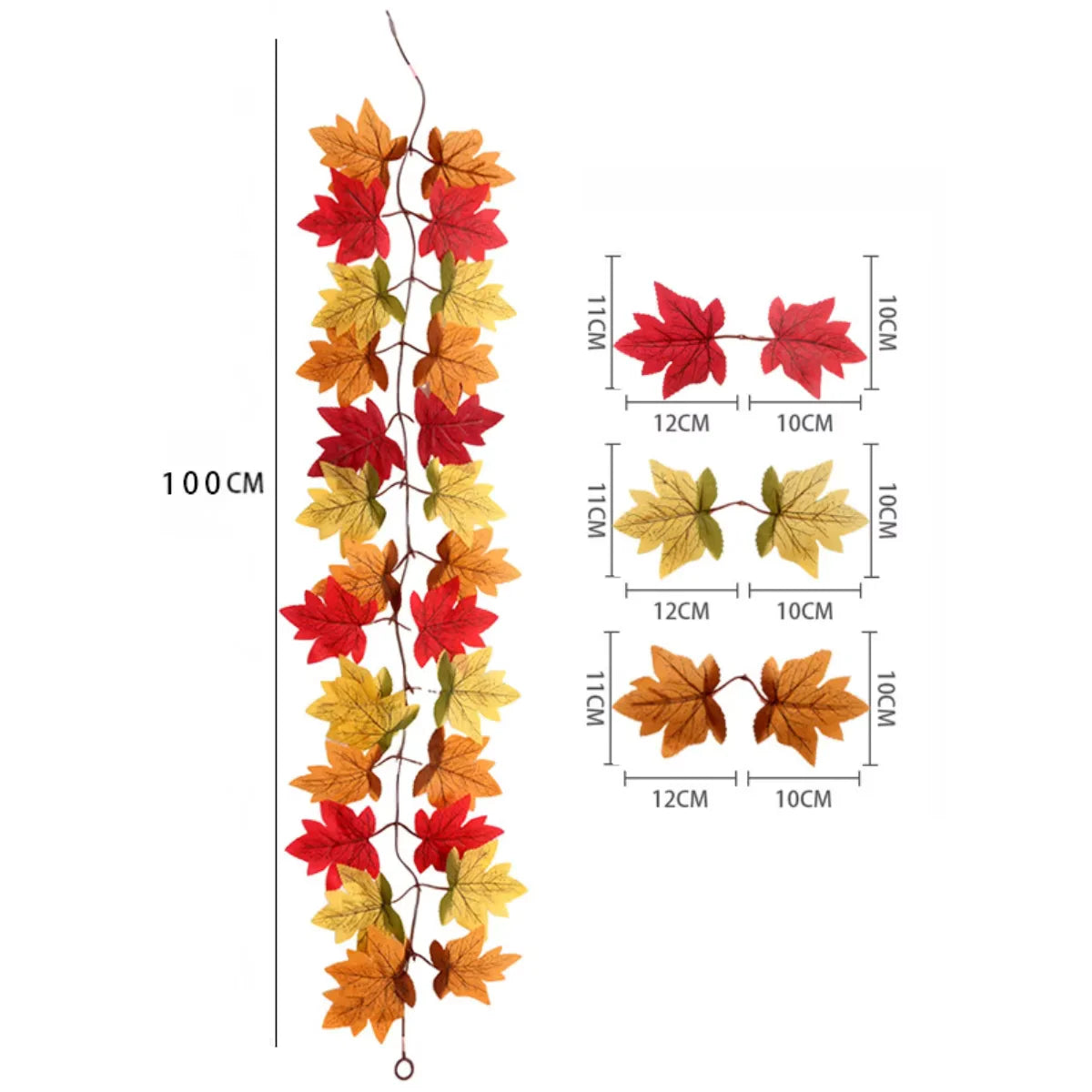 1.2M Autumn Maple Leaf Garland