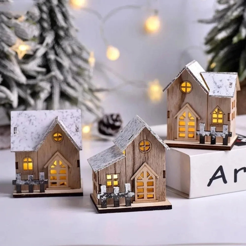 Christmas LED Wooden House Light – Christmas Decoration