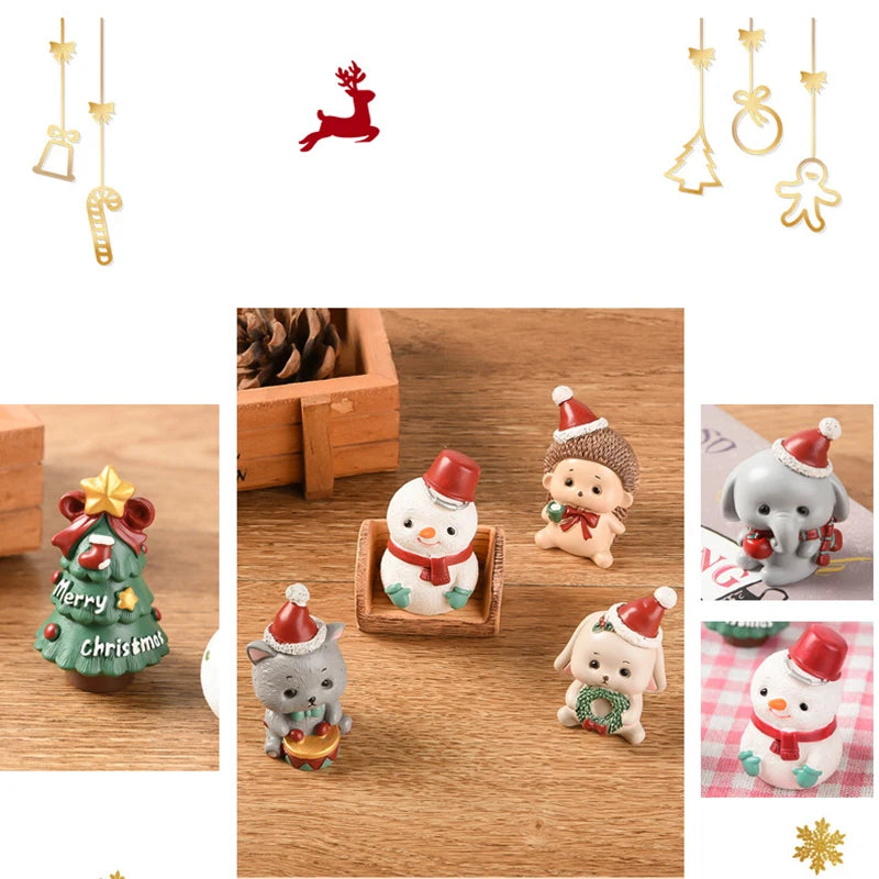 Christmas Resin Family Small Animal Ornaments