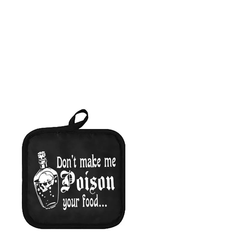 Funny Halloween Pot Holder & Oven Mitt