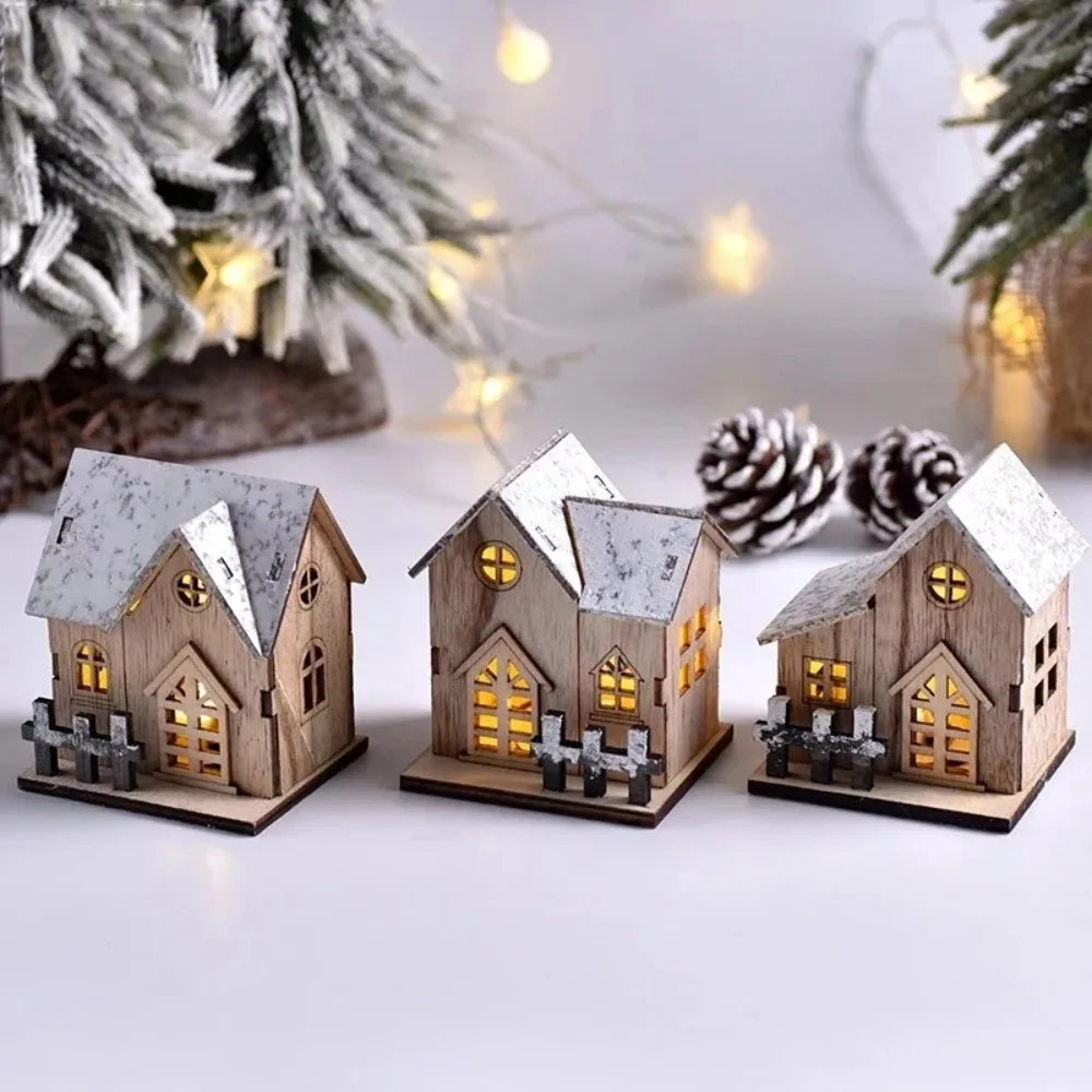 Christmas LED Wooden House Light – Christmas Decoration